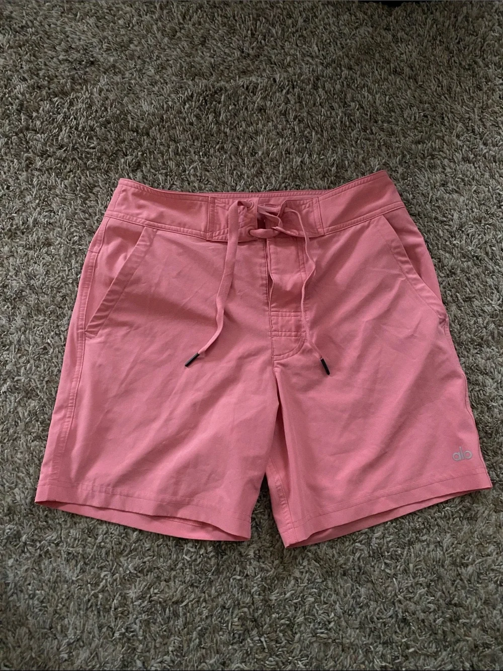 ALO Yoga Women’s Coral Pink Drawstring Bermuda Shorts